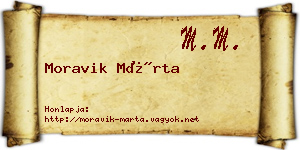 Moravik Márta névjegykártya