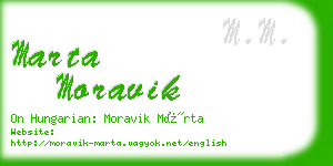 marta moravik business card